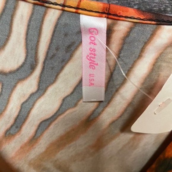 GOTSTYLE Animal Print Travel Resort Long Dress - Size: L - MI USA - **EUC** - Picture 4 of 6